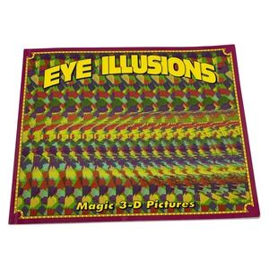 Eye Illusions Magic 3-D Pictures Jim Anderson 1995 Stereogram Book Honey Bear